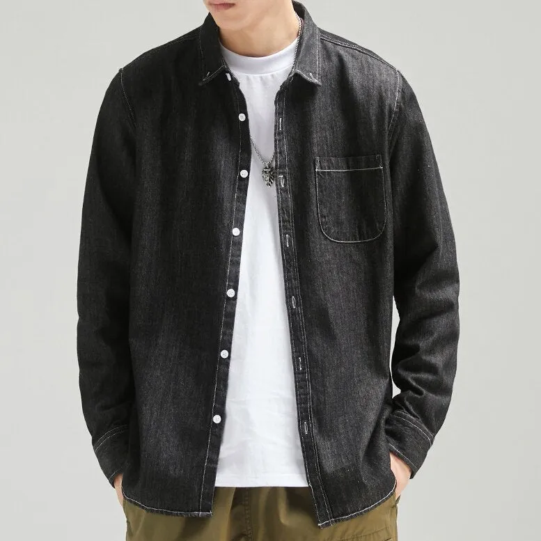 CLASSIC 100% COTTON DENIM SHIRT