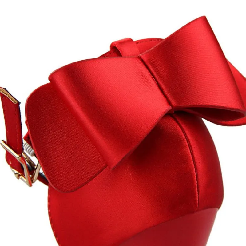 Funki Buys | Shoes | Women's Elegant Silk Bow Stiletto Pumps