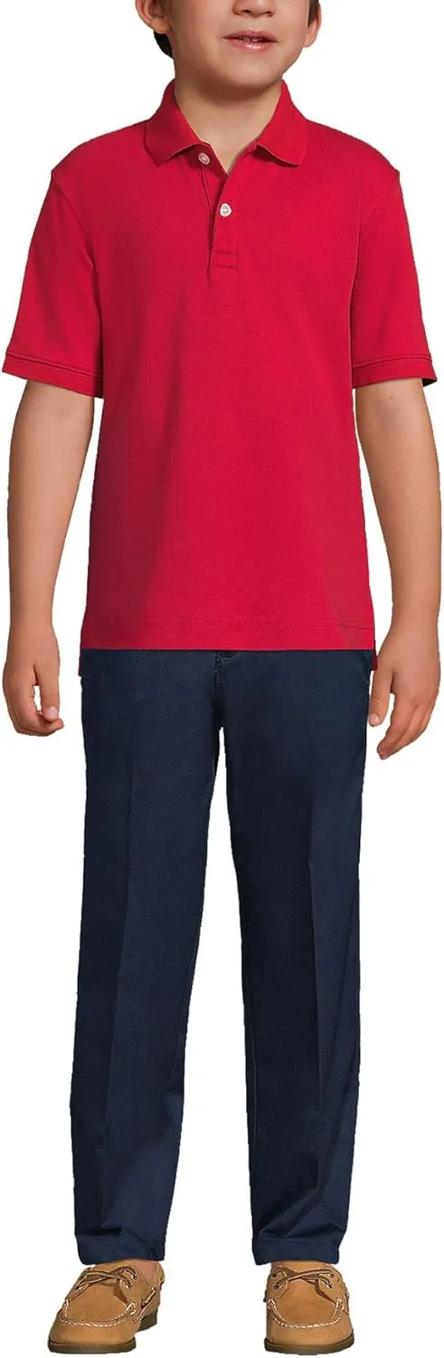 Lands' End School Uniform Kids Short Sleeve Interlock Polo Shirt