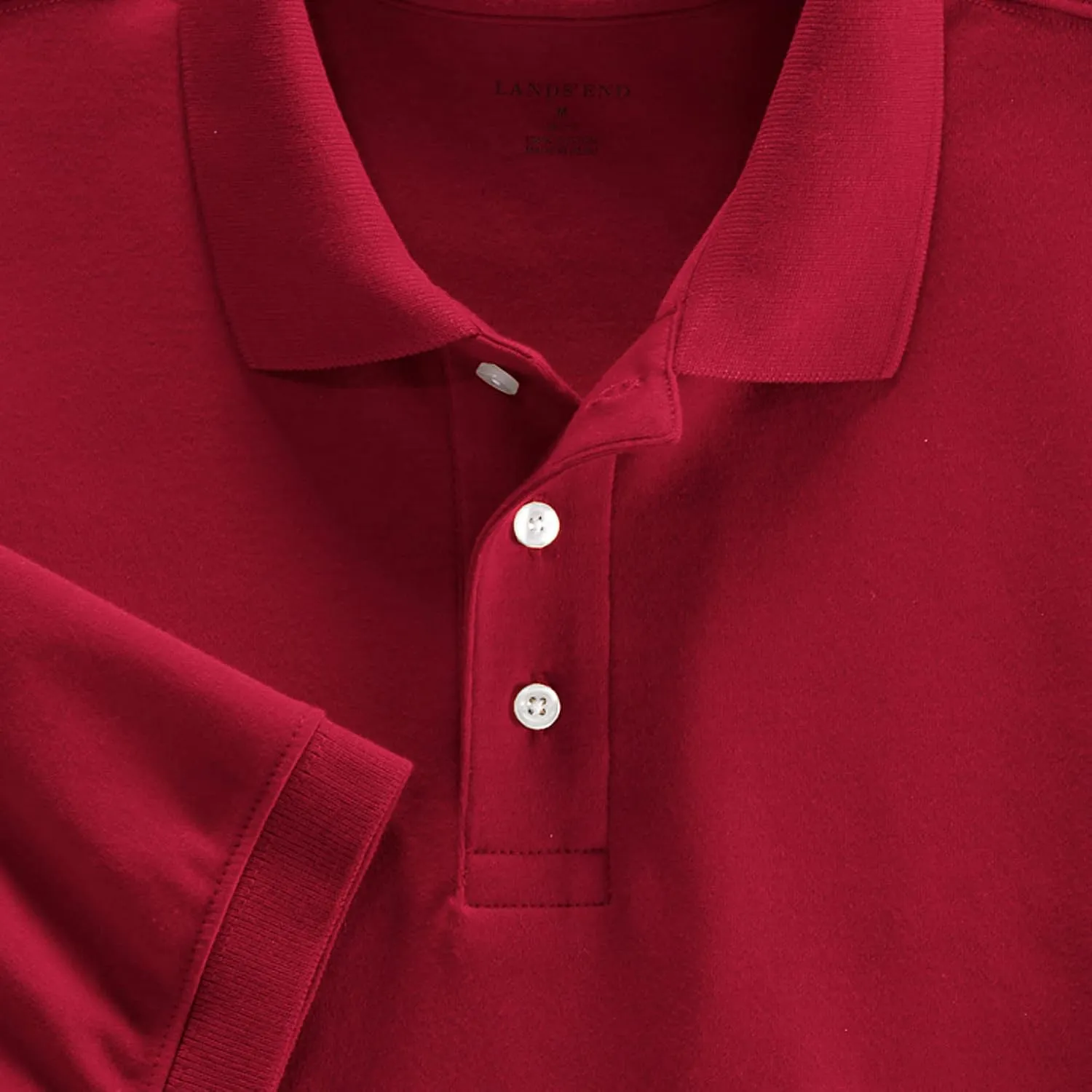 Lands' End School Uniform Kids Short Sleeve Interlock Polo Shirt