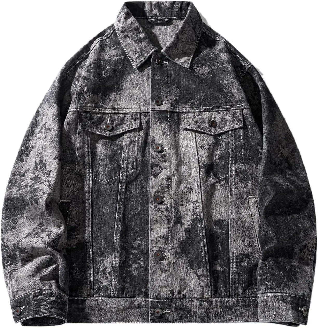Men's Coat Retro Casual Spring Autumn American Workwear Denim Jacket