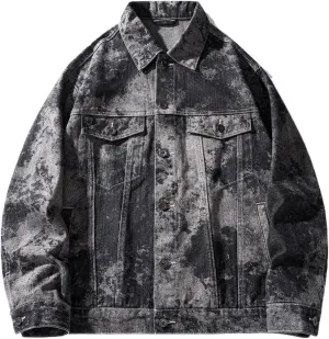 Men's Coat Retro Casual Spring Autumn American Workwear Denim Jacket