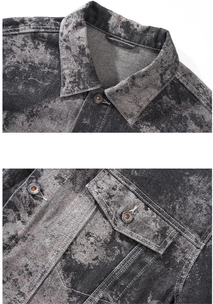 Men's Coat Retro Casual Spring Autumn American Workwear Denim Jacket