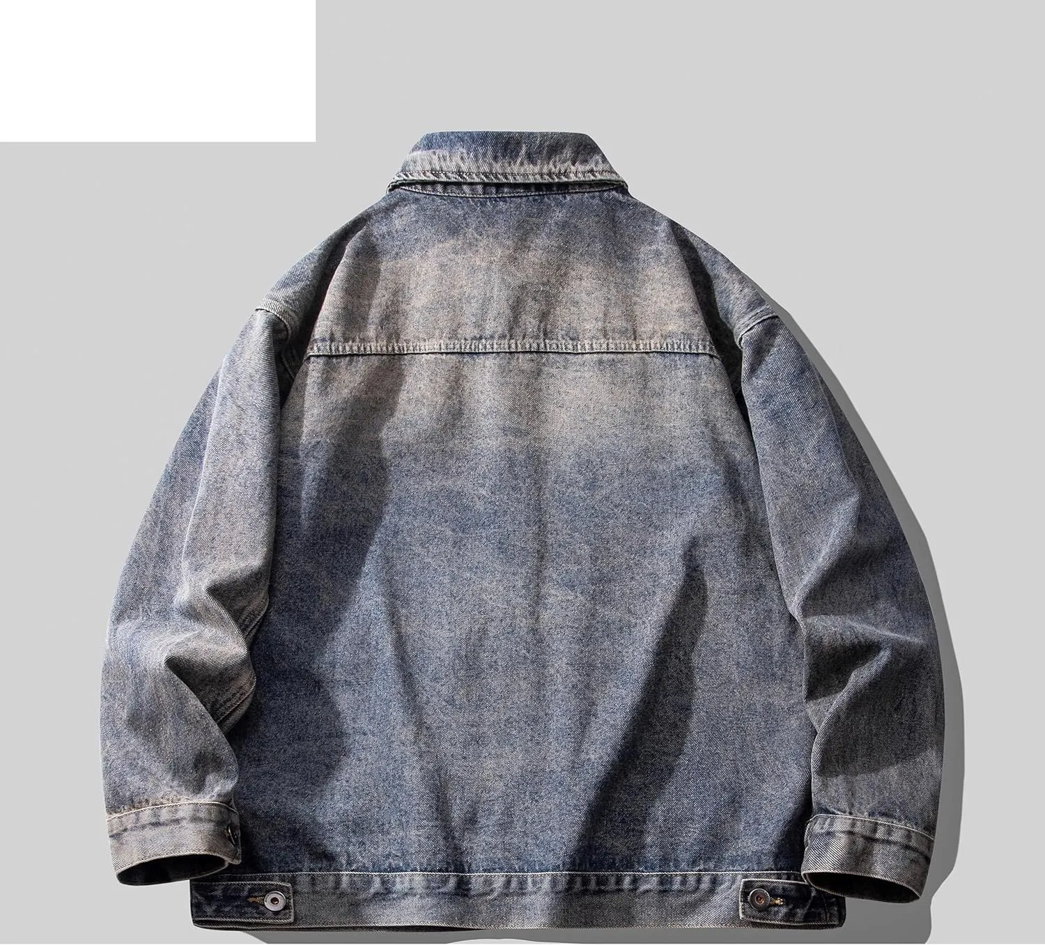 Men's Denim Coat Retro Spring Autumn Classic American Workwear Jacket