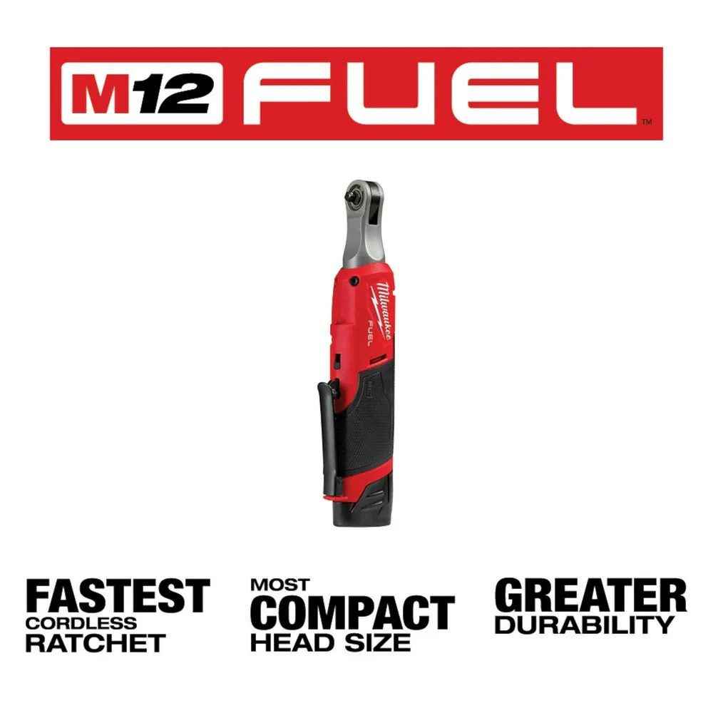Milwaukee 2566-22 M12 FUEL™ 1/4" High Speed Ratchet (Kit)