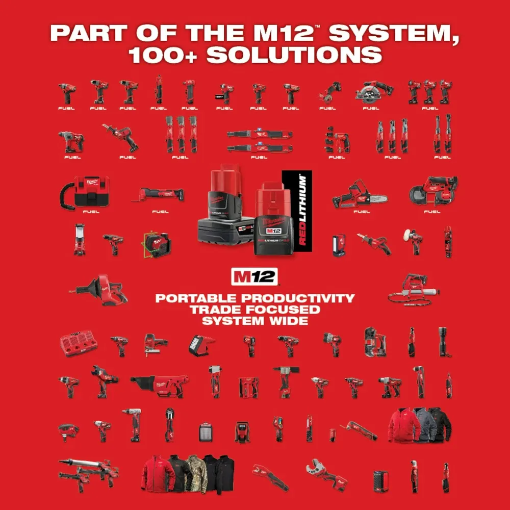 Milwaukee 2566-22 M12 FUEL™ 1/4" High Speed Ratchet (Kit)