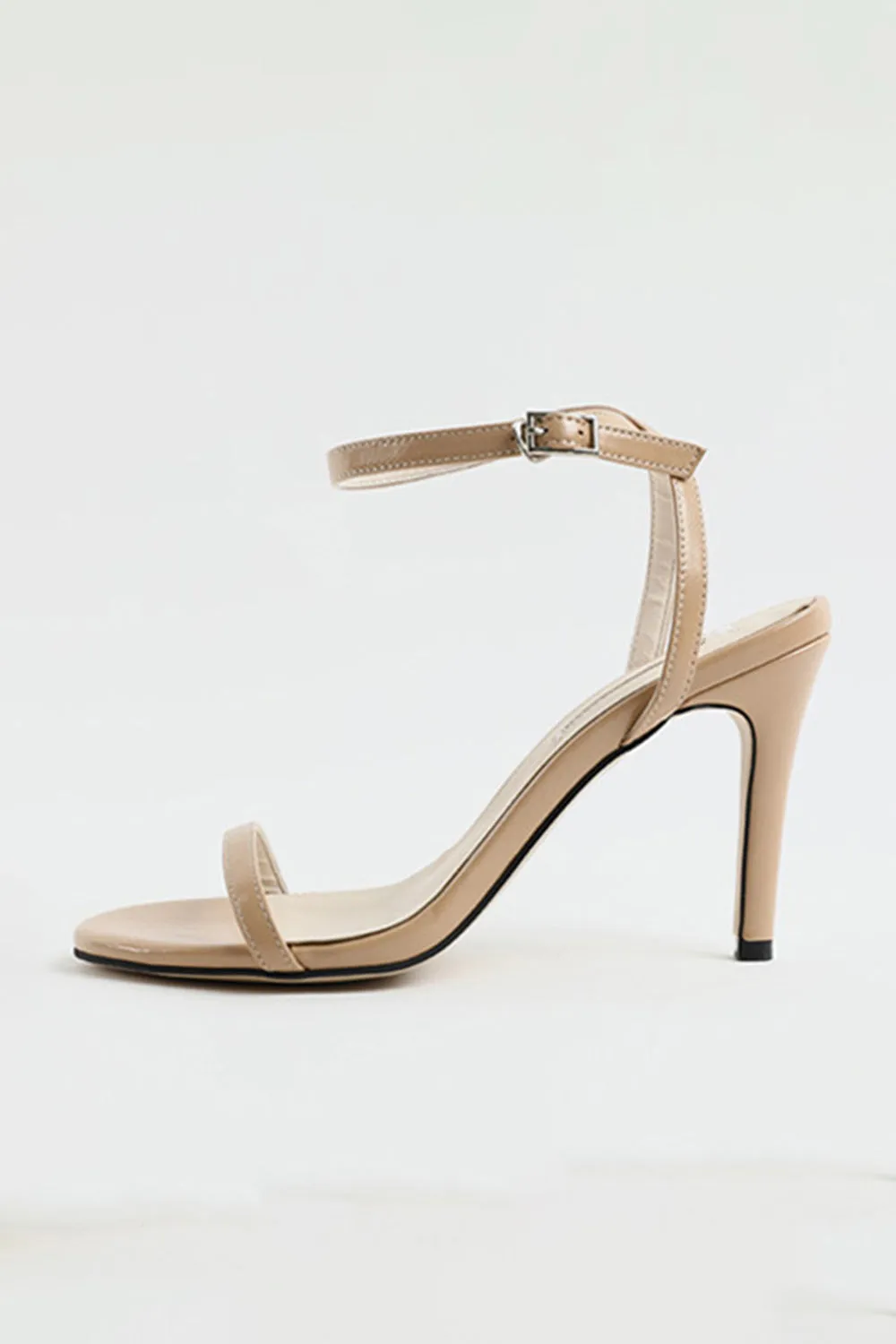 Outdoor Peep Toe Stiletto Heel Shoes With Buckle Ankle Strap