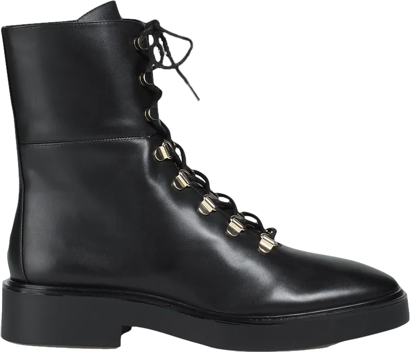 Stuart Weitzman Black Leather Combat Boots UK 5.5 EU 38.5 👠