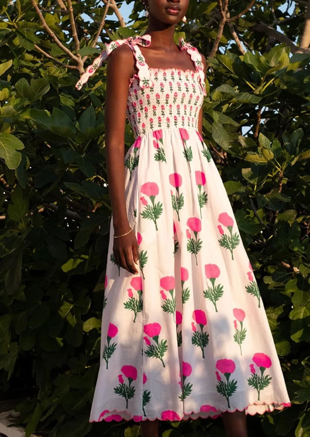 Women Y2k Boho Maxi Dress Tie Shoulder Backless Strappy Tiered Flowy Dress 2024 Summer Floral Beach Sundress