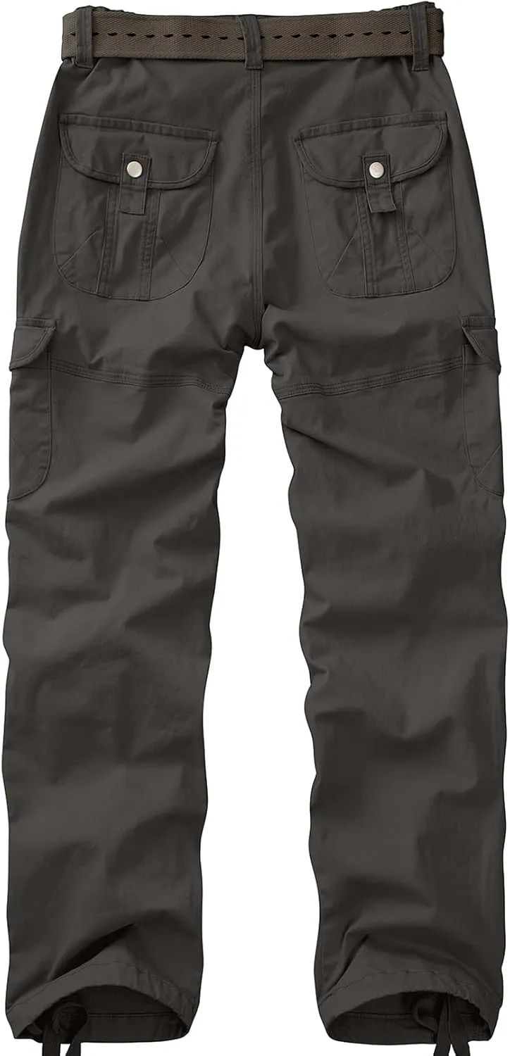 Women's Cargo Pants Casual Y2K Streetwear Cotton Summer Travel Work Hiking Pants with 7 Pockets Combat Tactical