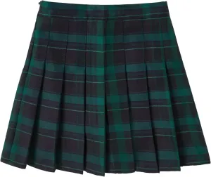 Womens Girls Pleated Tennis Skirts High Waisted A-line Skirt School Uniform Athletic Golf Skorts with Shorts,2T-4XL